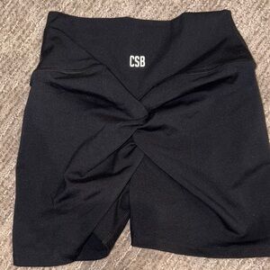 Crop Shop Boutique Black Twist Front Women's Shorts